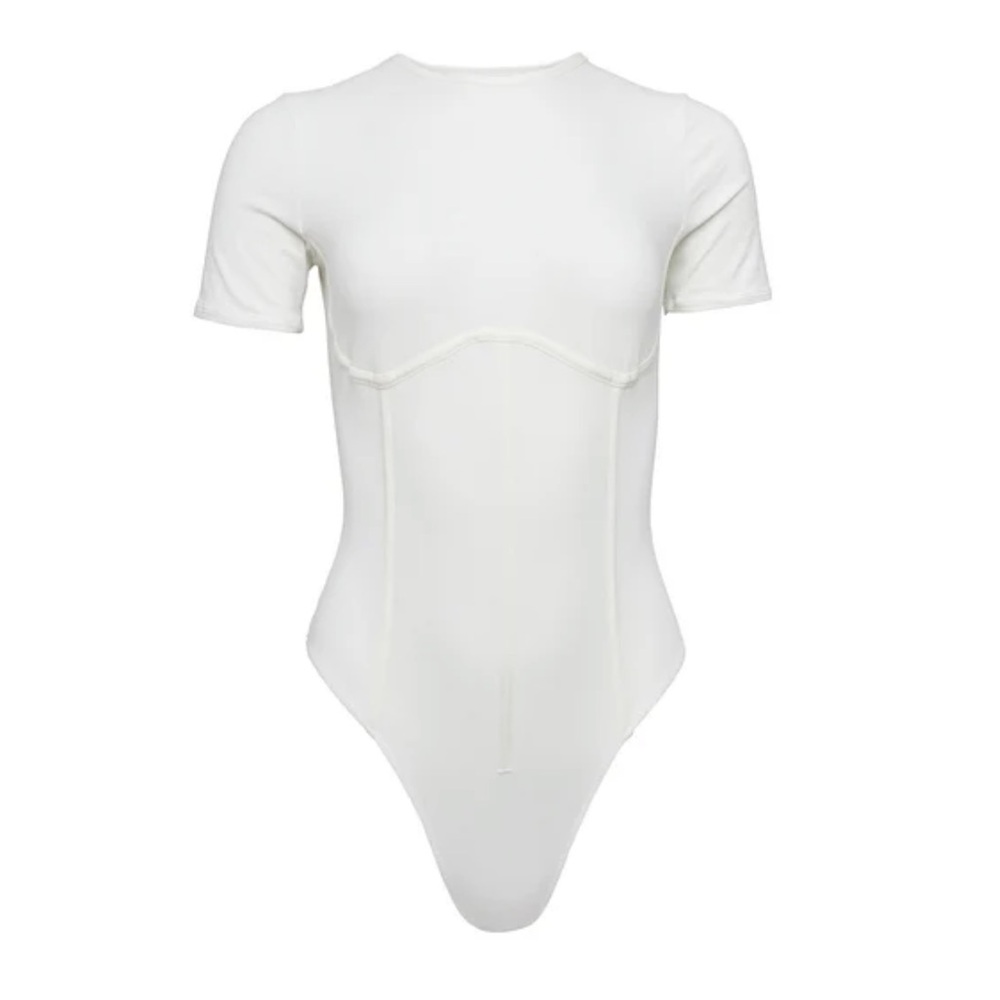 Fleur du Mal Organic Cotton Corset Bodysuit - Picture 4 of 12
